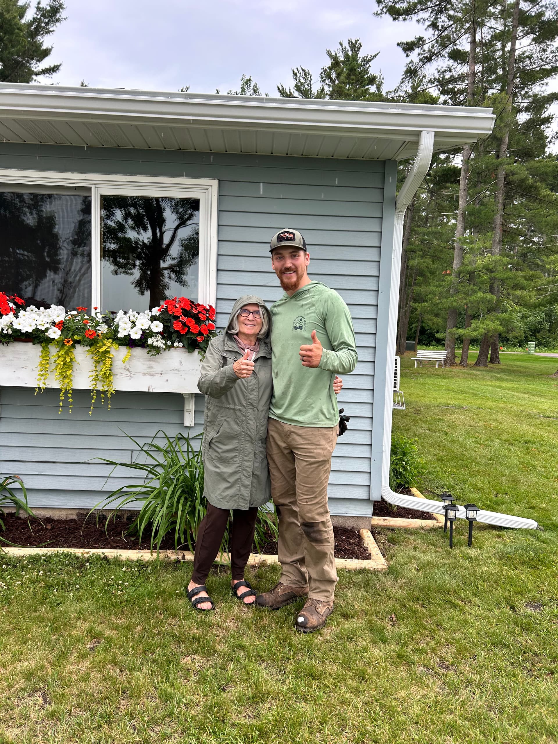 Mulch, Timber Edging, Pressure Washing and Beach Cleanup for a Lake Property image